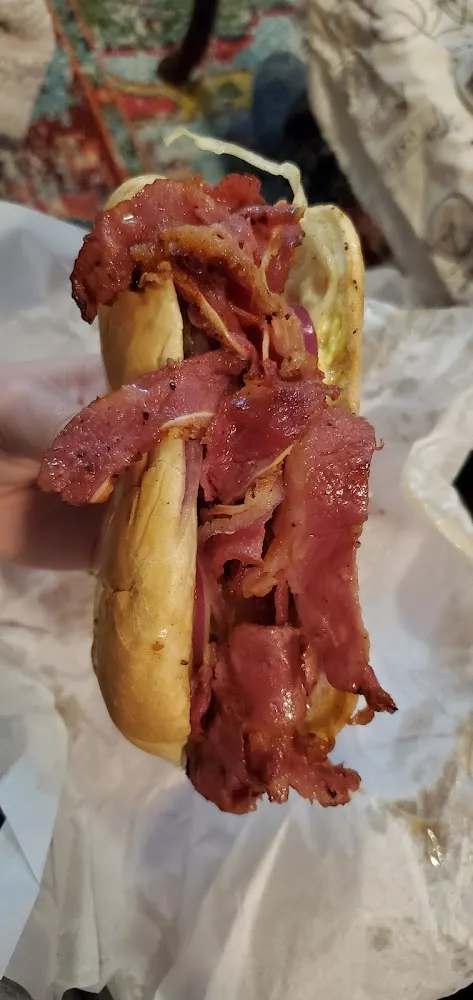 Hot Pastrami Sandwich
